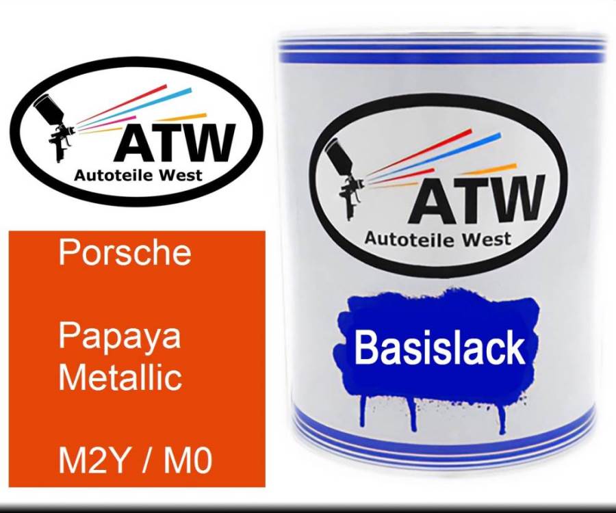 Porsche, Papaya Metallic, M2Y / M0: 1L Lackdose, von ATW Autoteile West.